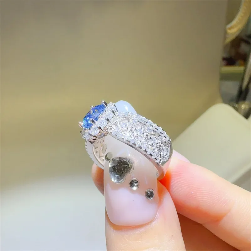 Sace Edelstenen Gra Gecertificeerd D Kleur 1ct Moissanite Ring 925 Sterling Zilveren Ring Voor Vrouwen Trouwfeest Fijne Sieraden