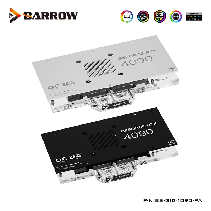 

Barrow GPU Water Block For Gigabyte RTX 4090 GAMING OC 24G,AORUS RTX 4090 MASTER Card Cooler With Backplate,BS-GIG4090-PA