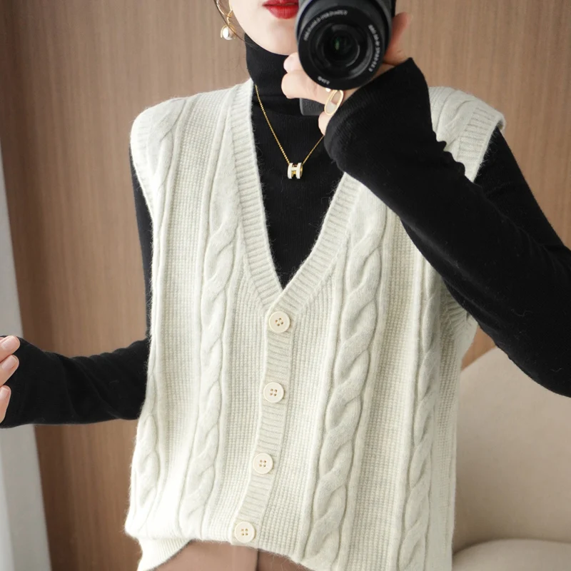 Bellissimo gilet di lana lavorato a maglia Cardigan da donna Thiened Svel Capispalla maglione Camere con design floreale aperto