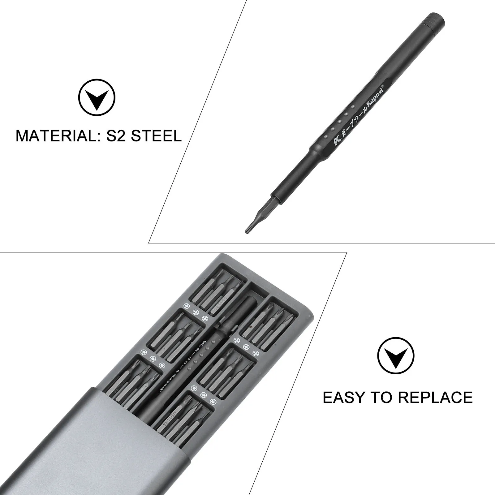 

1Set 48-in-1 Multi-Function Magnetic Screwdriver Kit S2 Steel Durable Precision Repair Tool Set for Household Mechanical