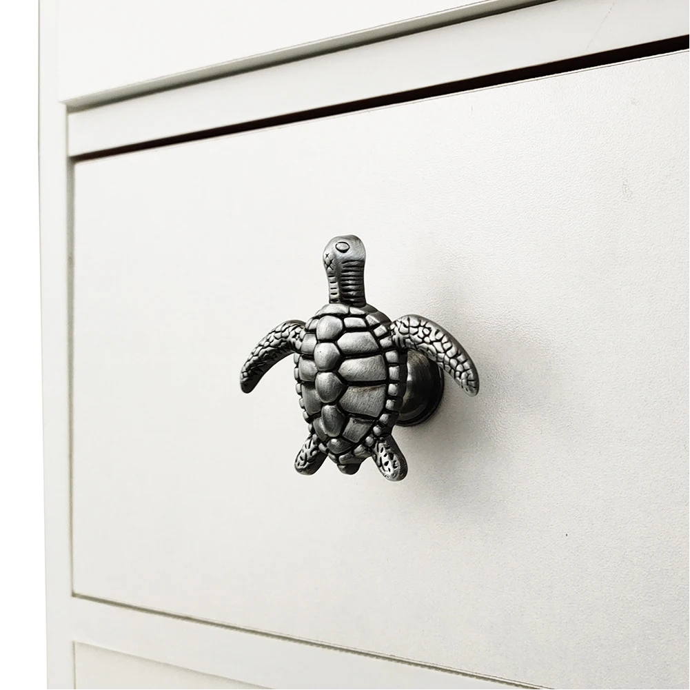 Kids Room Furniture Ancient Tin Tortoise Knobs Multi-layer Plating Knobs Children Room Decor Multi-layer Plating