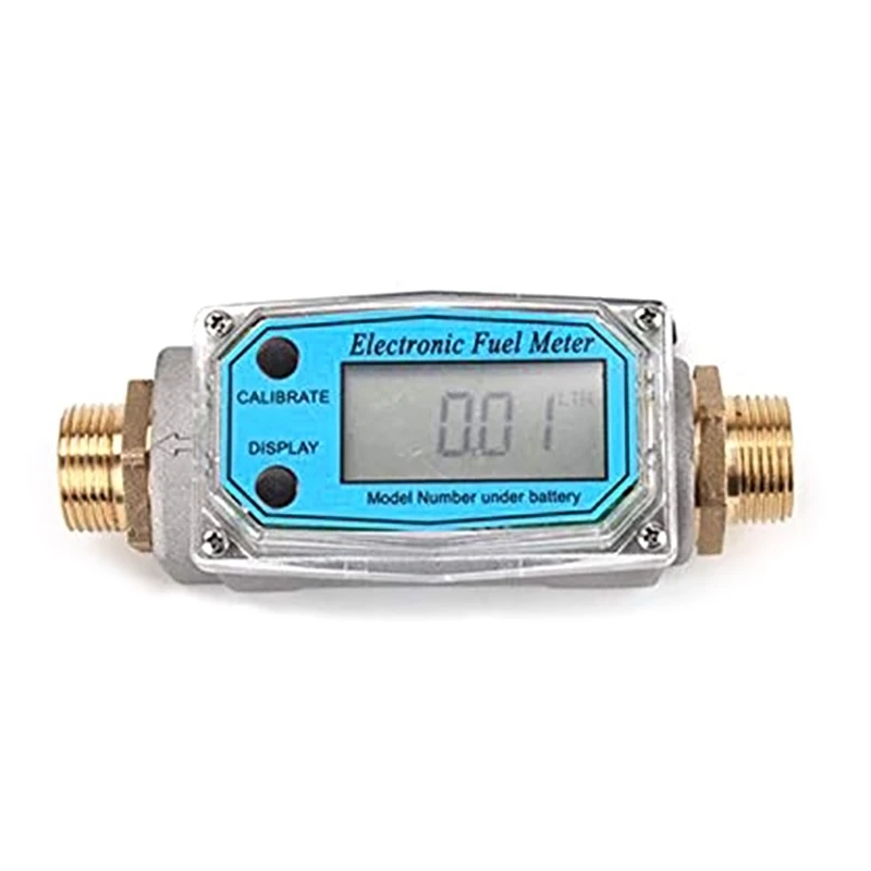Medidor de Turbina Digital com Display Lcd Bsp Macho Gás Óleo Combustível Medir Die Querosene Gasolina 4