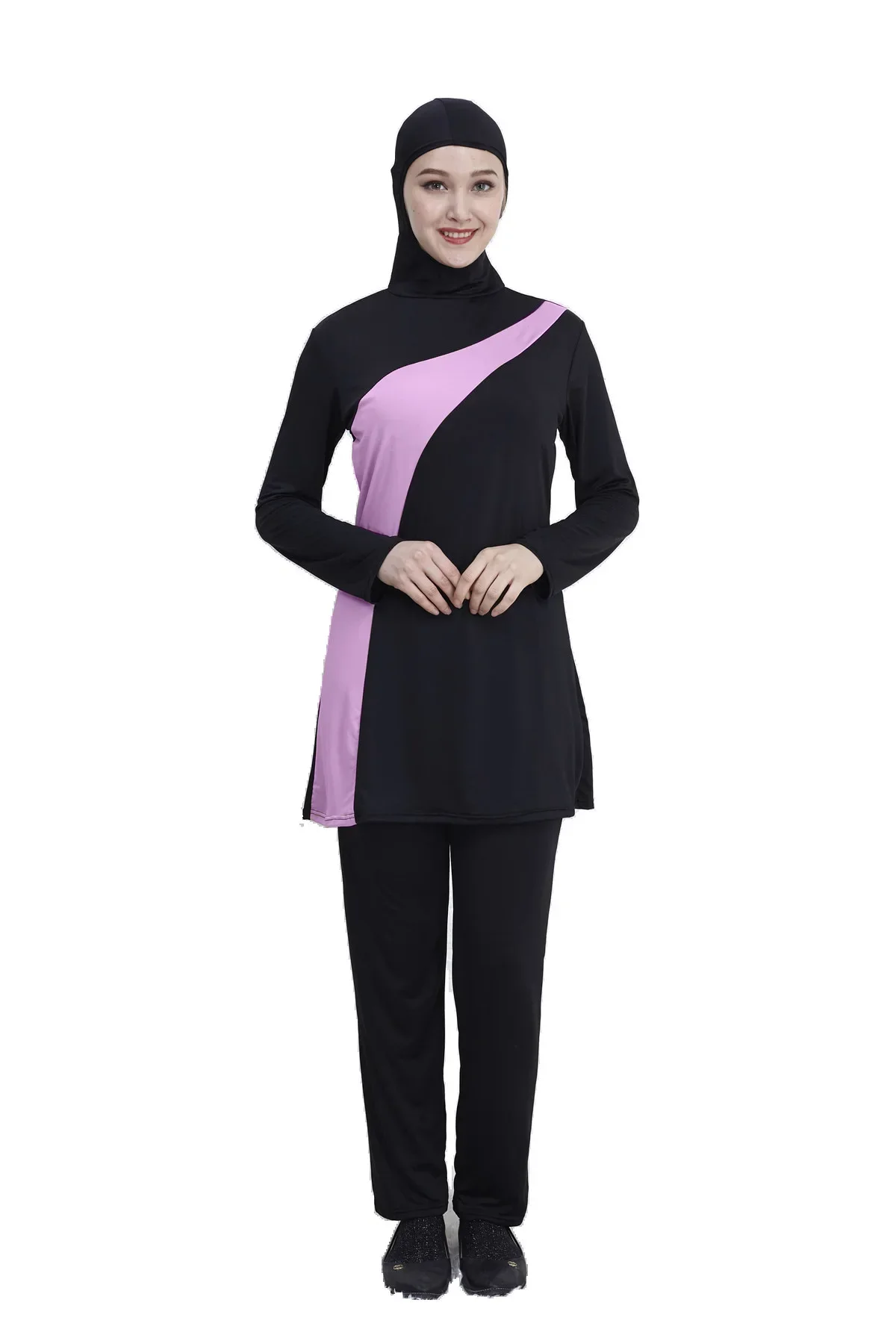 Costumi da bagno Delle Donne Islamico musulmano con cappuccio Costumi Da Bagno 2 Pezzo del Vestito Hijab Costume Da Bagno Modest Nuotata Surf Usura