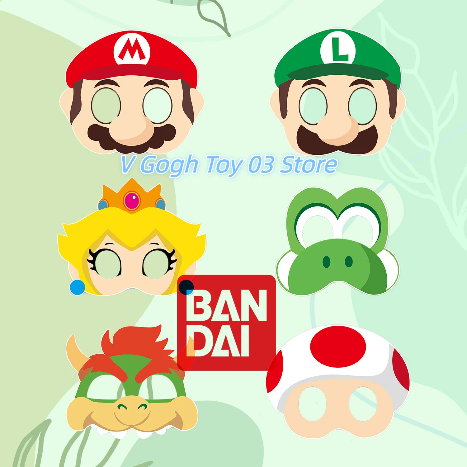 6/12 pièces Super Mario Bros décoration de fête accessoires de Cosplay lunettes en papier masques Photo enfants enfants joyeux anniversaire fête fournitures