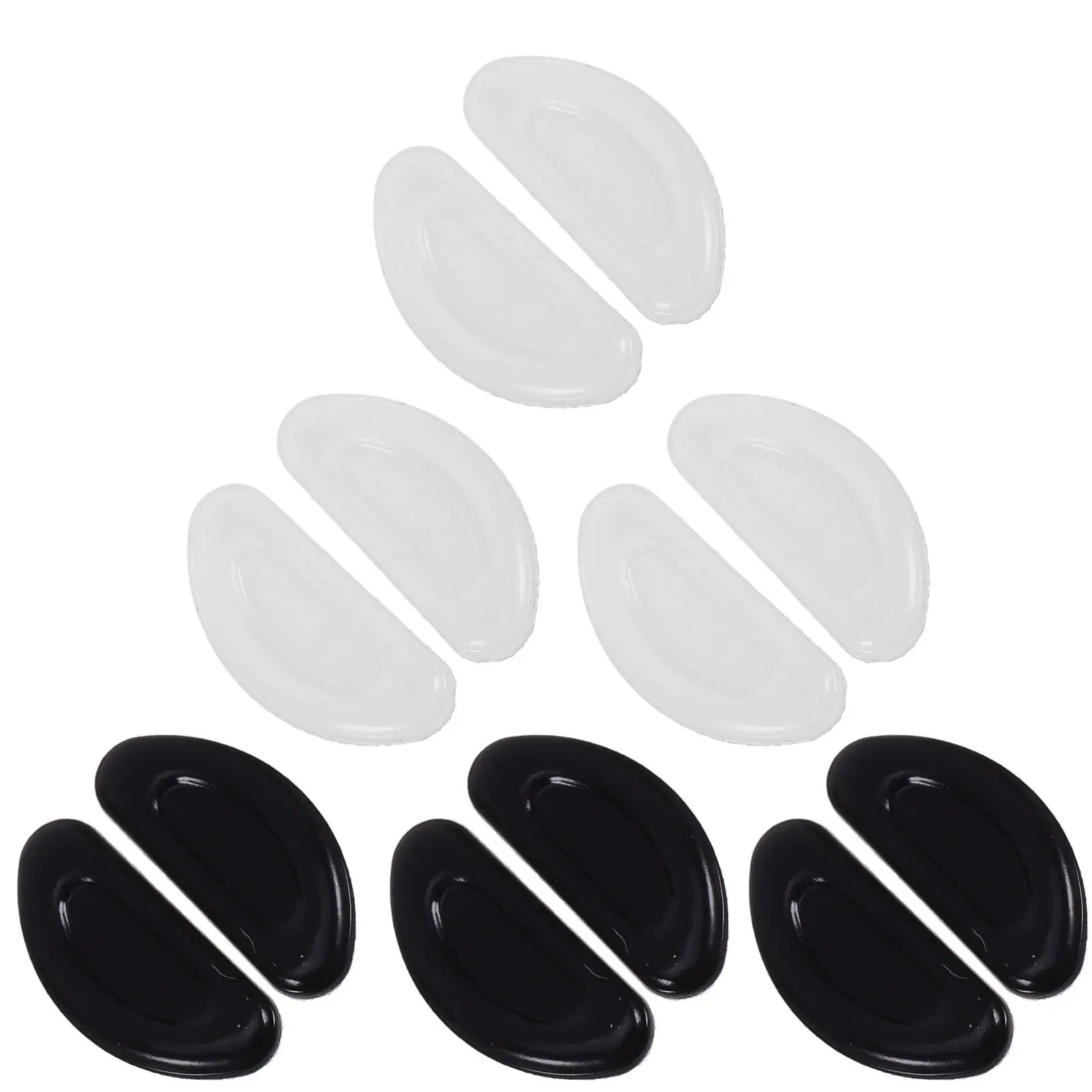 

6Pairs Anti-Slip Glasses Nose Pads Silicone Flexible Nose Cushion for Eyeglasses Replacement Push- Supplies Comfort Fit