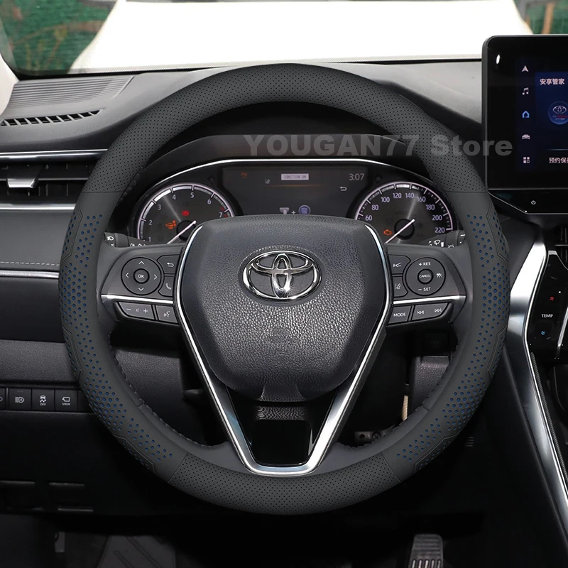 

Leather Car Steering Wheel Cover For Toyota Harrier 2022-2024 Ultra Thin Non-slip Auto Steering Wheel Toyota Harrier Accessories