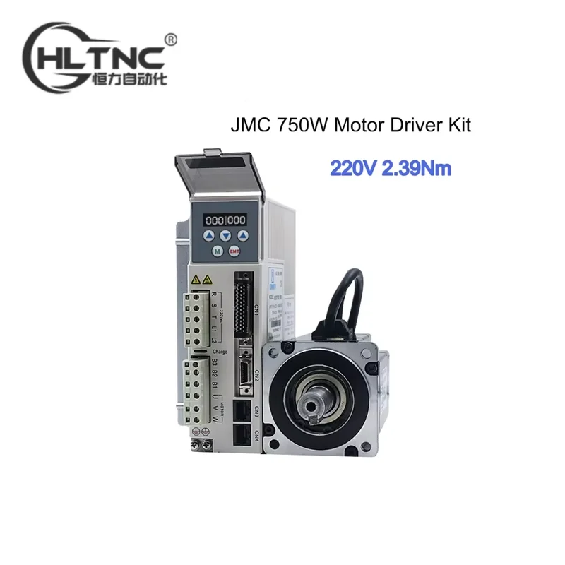 

JMC 750W Motor Driver Kit Absolute Servo 220V 1HP/3PH AC 20Bit encoder 80mm 2.39Nm 3000RPM 5000RPM 80 For CNC lathe router