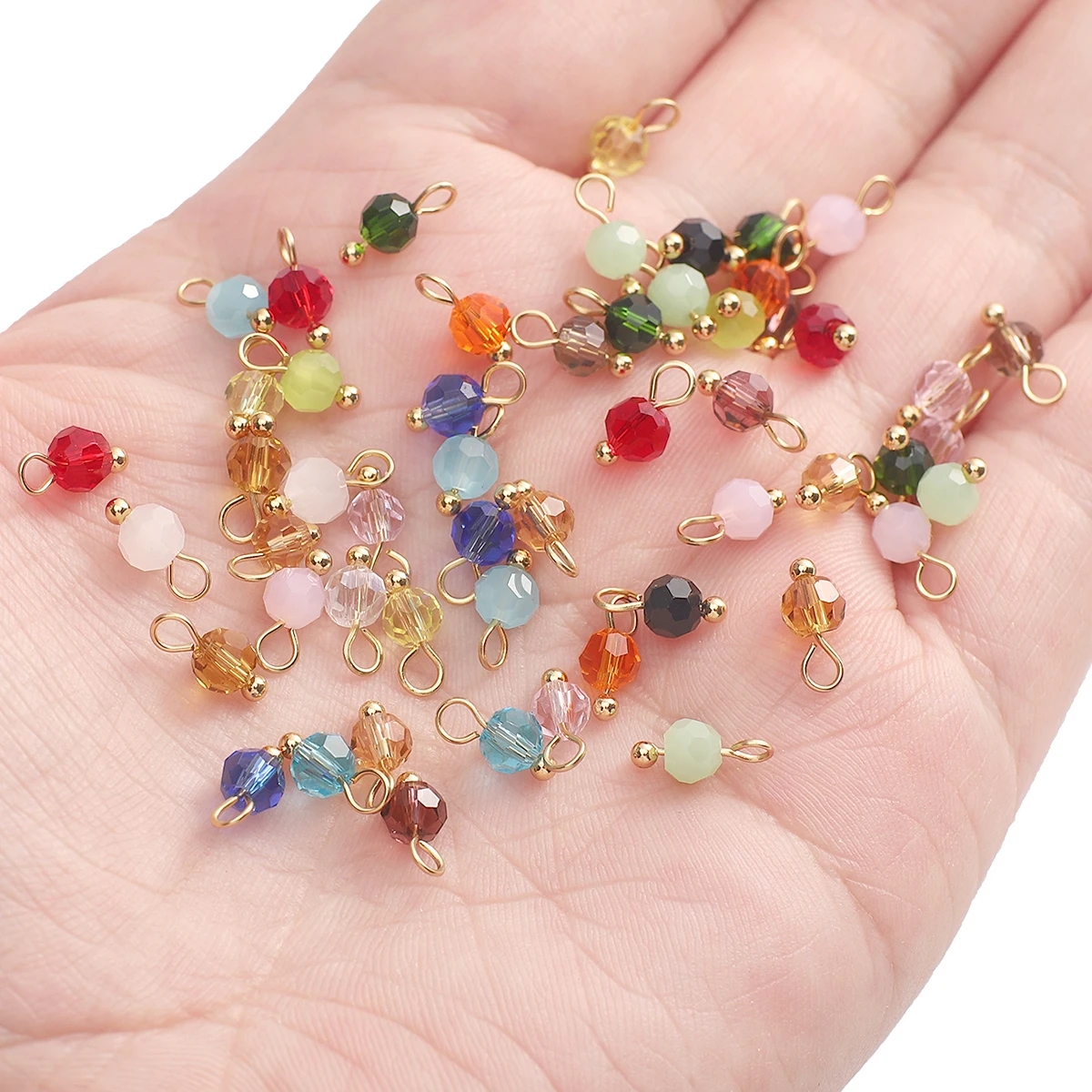 4mm 5Pcs/Bag Glass Ball Bead Small Pendant Unique Loose Bead Handmade DIY Jewelry Bracelet Earrings Jewelry Pendant Accessories