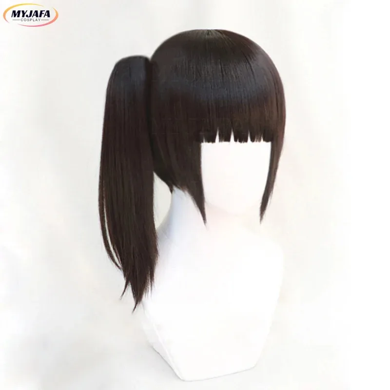 Zz04zz12Pelucas de Cosplay de Anime de pelo resistente al calor Kanawo Tsuyuri Kanao de alta calidad + gorro de peluca