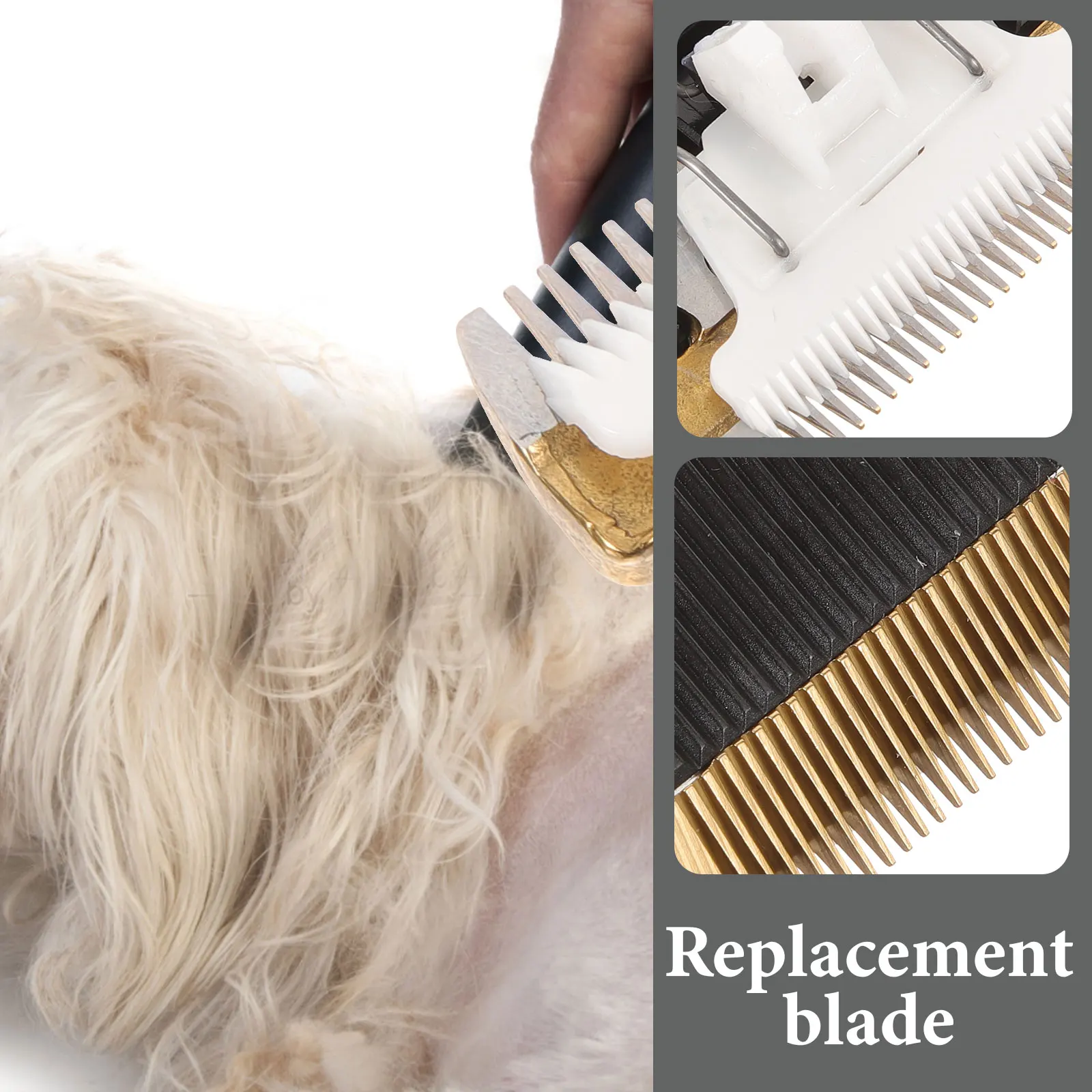 

A shaped Shaver Head Large Size Replacement Blade Clipper Blades for Dog Grooming Durable Steel Plastic Wide Compatibility
