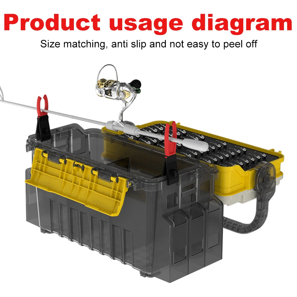 Fishing Rod Holder Plastic Bucket Clamp Bracket Multi-function Fishing Bracket Clip Adjustable Fishing Tackle Accessories