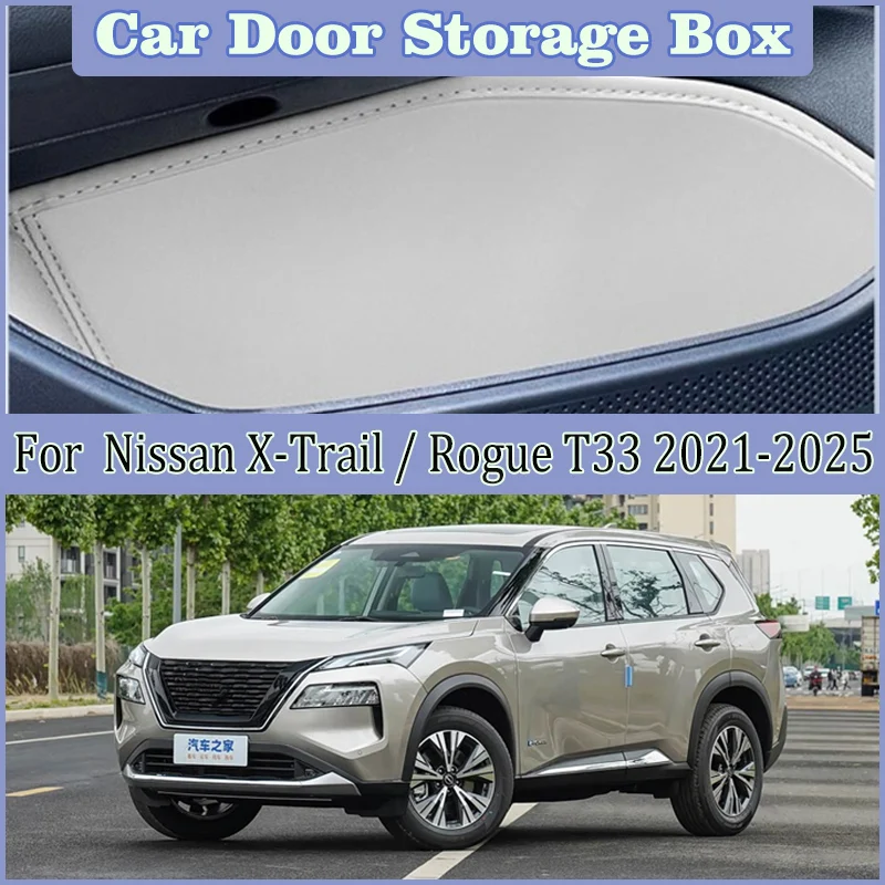 

Auto Interior Storage Box For Nissan X Trail T33 Accessories e power Rogue 2021-2025 Car Door Groove Mat Door Slot Storage Pads