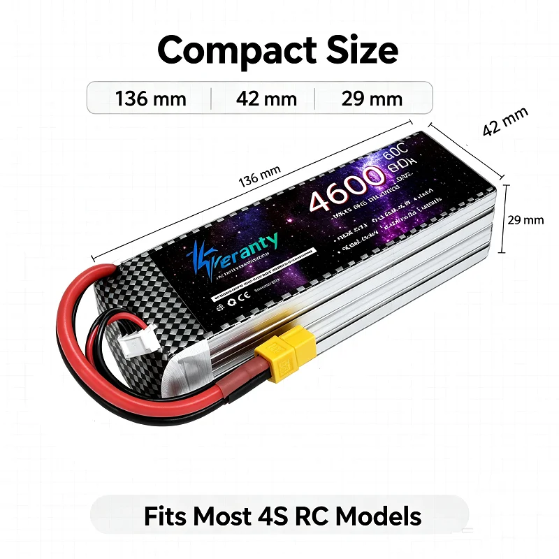 Upgrade TERANTY V2.0 4600mAh 1 - Lipo Battery 4S recension och pris
