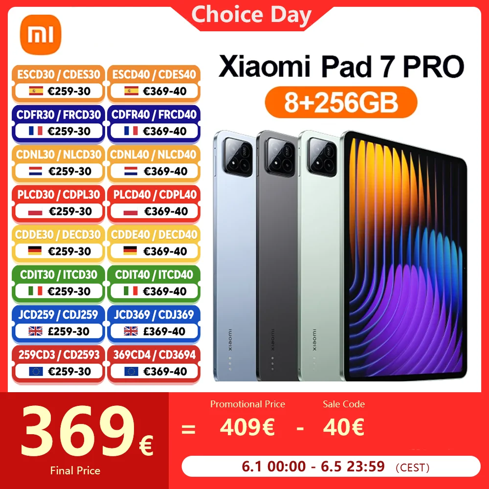 Xiaomi Pad 7 Pro Tablet Snapdragon 8s Gen 3 11.2 ''3,2 k 144hz Display 50mp 32mp Kamera 8850mah Akku