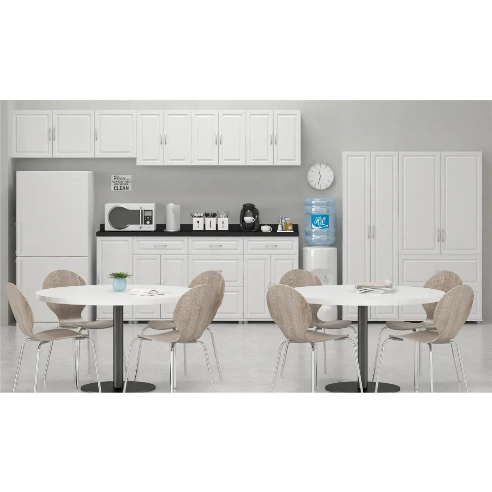 Shinall-Armoire de Rangement Utilitaire, Blanc, 36 Pouces