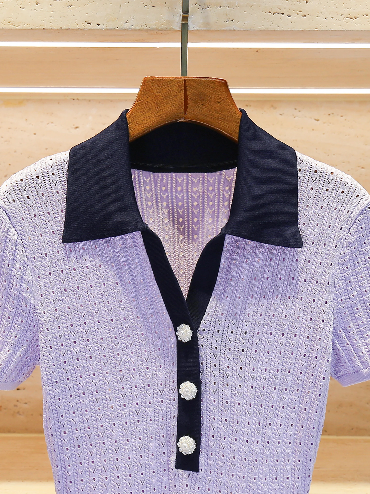 SP Home South Oil High-End-Damen-Lila-Strickrock mit Wickeltaille Dr. Sommer Ele Sle Pendeln Einfacher A-Linien-Rock mit hoher Taille