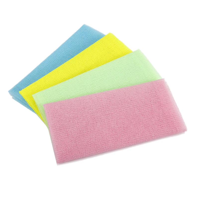 Serviette de bain en nylon exfoliante pour la peau, gant de toilette japonais, serviette de lavage pour le corps, serviette de polissage de la peau, couleur envoyée au hasard, beauté