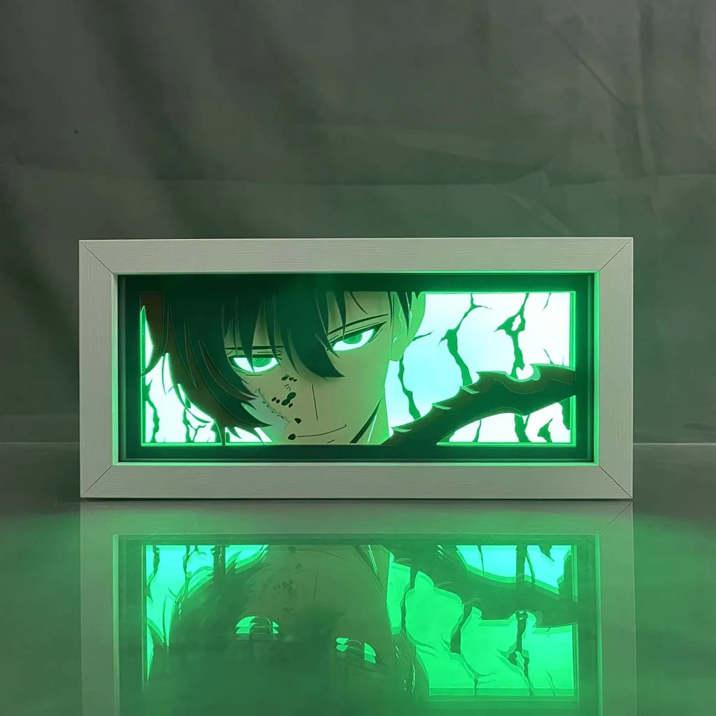 Caja de luz de Anime Sung Jin Woo de nivelación individual para decoración de dormitorio, escritorio, caja de luz de Manga, regalo de cumpleaños