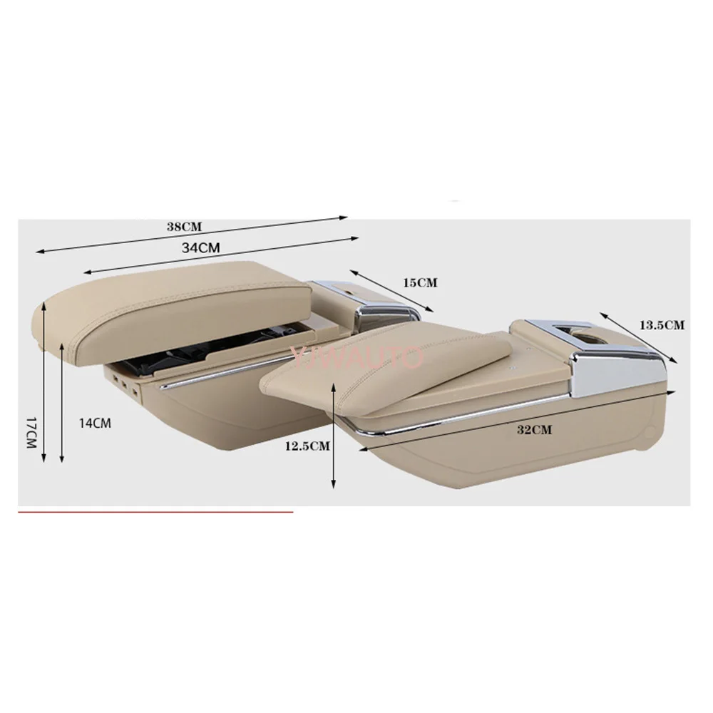 Armrest For Volkswagen VW Passat B5 Center Console Box Car Arm Rest Ashtray Storage Box with CUP Holder