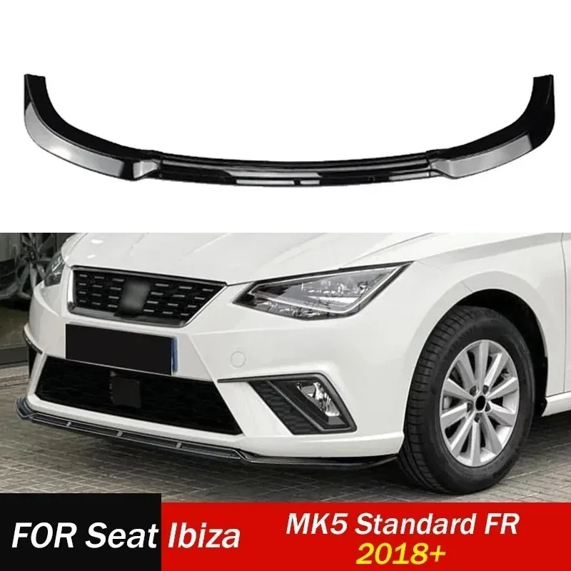 NONGSHI for Seat Ibiza MK5 Standard / FR Front Bumper Blade Lip Spoiler Guard Protector 2018+ Lower Splitter Diffuser Body Kit