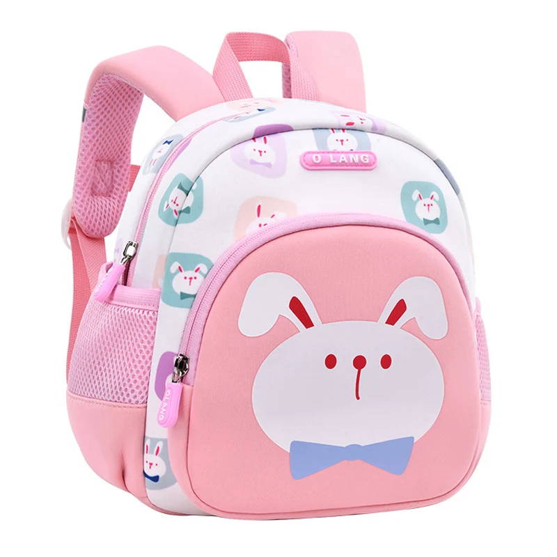 Mochilas escolares de conejo rosa para niñas, Mochila Escolar de guardería, bolsa de libros para niños, bolsas Kawaii de dibujos animados