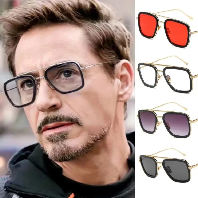 Glasses Men Women Sunglasses Iron Man Eyewear Steampunk Sun Glasses Male Goggles view 4