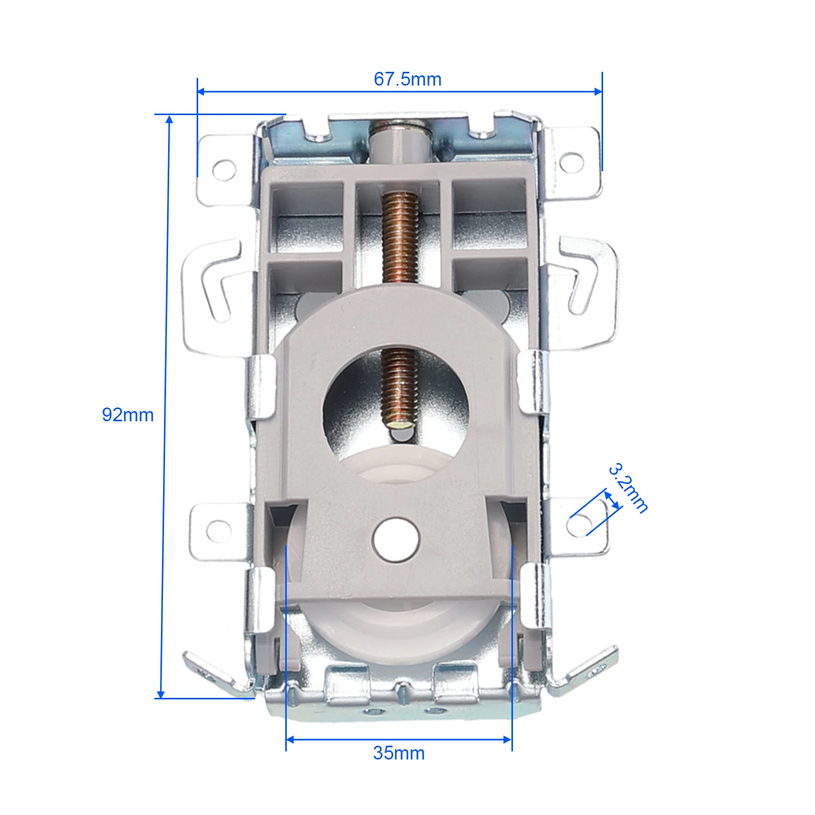 2pcs Sliding Door Pulleys Stainless Steel Rollers Bottom Track Wheels Anti-rust Ultra Quiet Smoothly Moving Adjust-able Screw