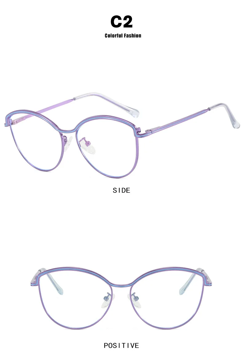 Neue Marke Design Vintage Metall Kreis Rahmen Photochrome Anti Blau Licht Frauen Rezept Lesebrille + 1,25 + 2,25 + 3,75 – Detail 9