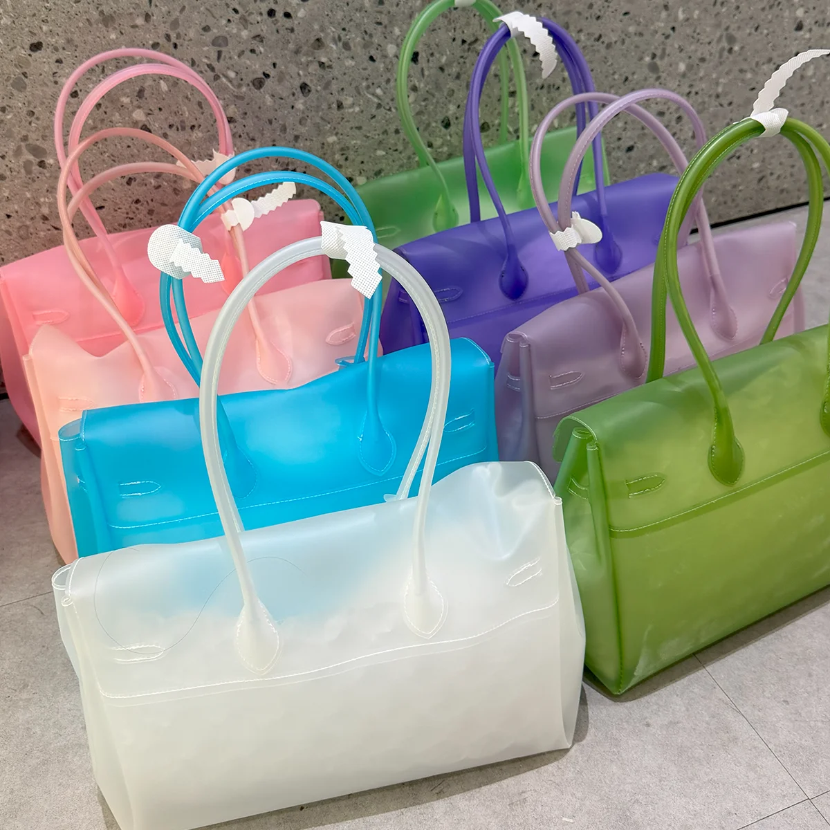 Summer Jelly Bag 2026 Casual Large Capacity Cute New Handbags for Woman Candy Color Bags Water Resistant Underarm Shoulder Bag