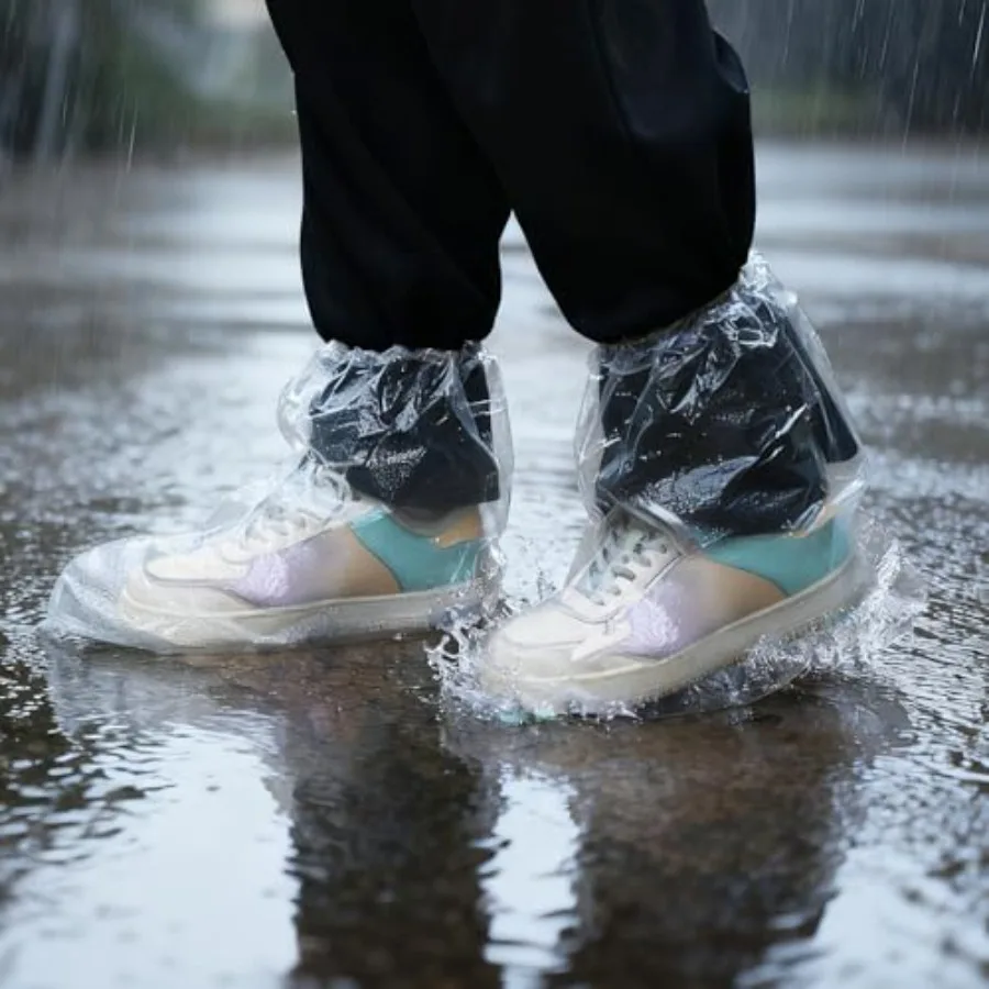 

10 Pairs Waterproof Shoe Covers for Rain, Non-Slip Indoor Outdoor Rain Cover for Shoes, Disposable Plastic Rain Shoe Covers, Pl