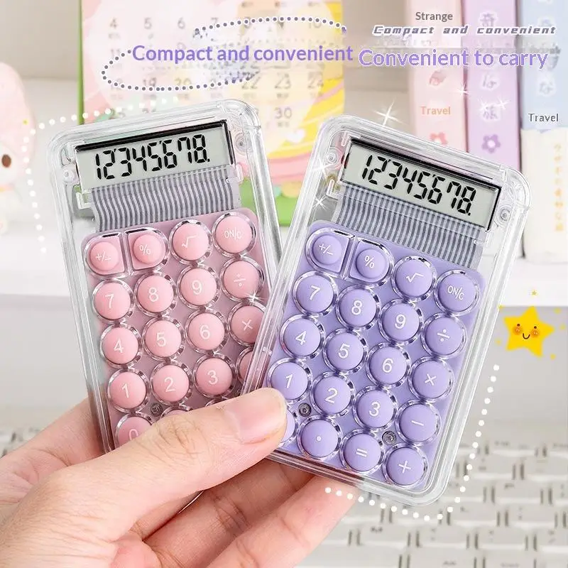 New ABS Calculator Stationery Mini Candy Color Calculator Multifunctional Learning Supplies Electronic Calculator 1PC