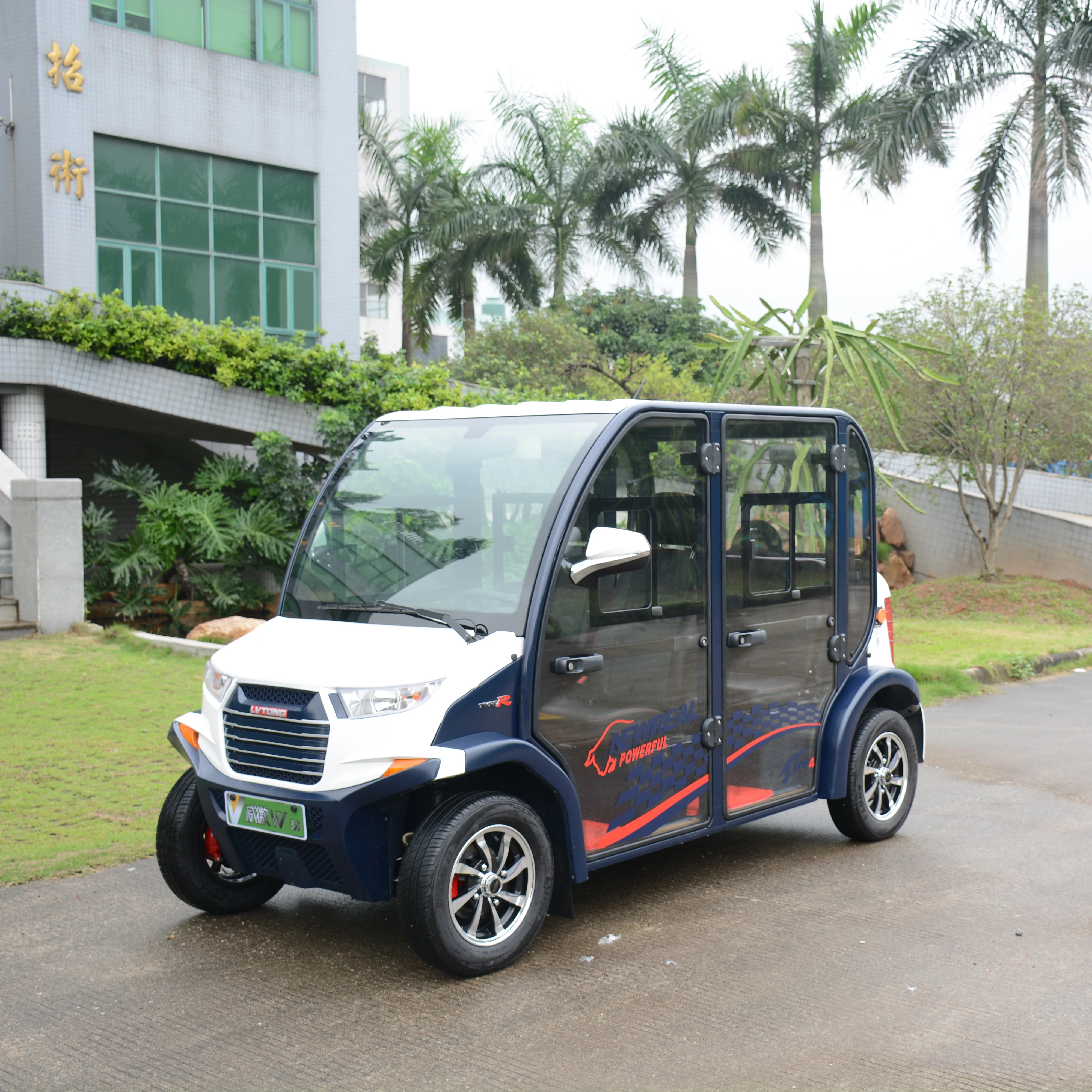 Lvtong 4 Seater Vehicle Mini Electric Car With Closed Door