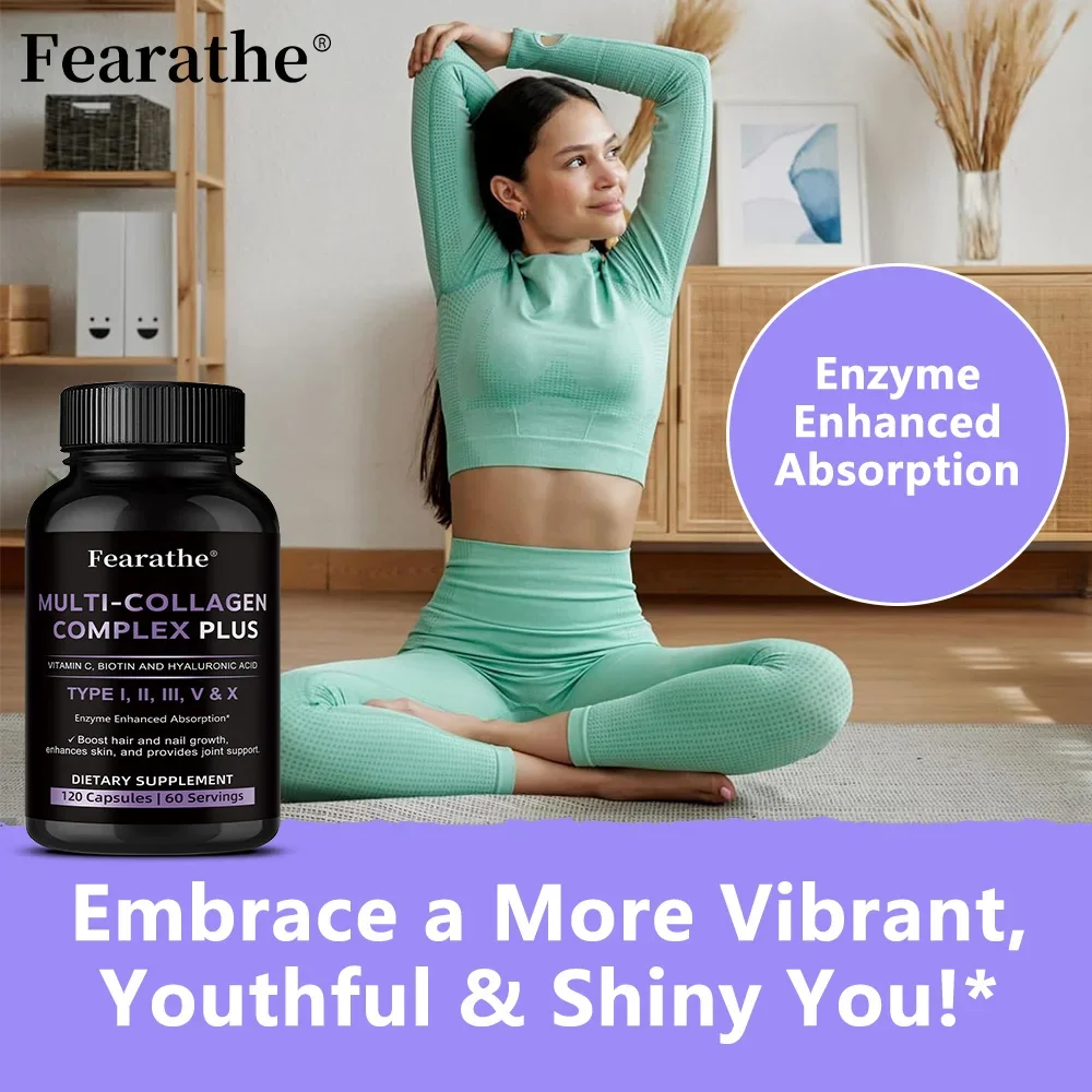 

Multi Collagen Supplement - Skin Care Capsules, Firming Skin, Promoting Hair and Nail Growth, Anti-oxidant, Promote Digestion