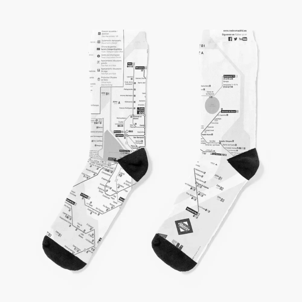 

Madrid Metro Socks christmas stocking warm winter kids Antiskid soccer Woman Socks Men's