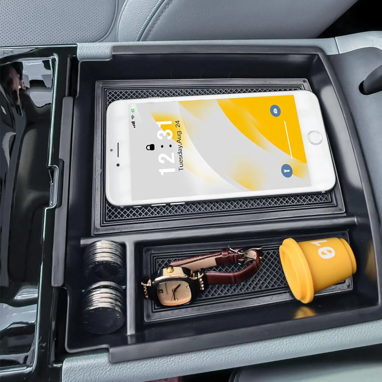 

For 2025 Hyundai Tucson Hybrid/Plug-in Hybrid/Gas Limited Center Console Organizer Accessories Armrest Middle Console Insert Box