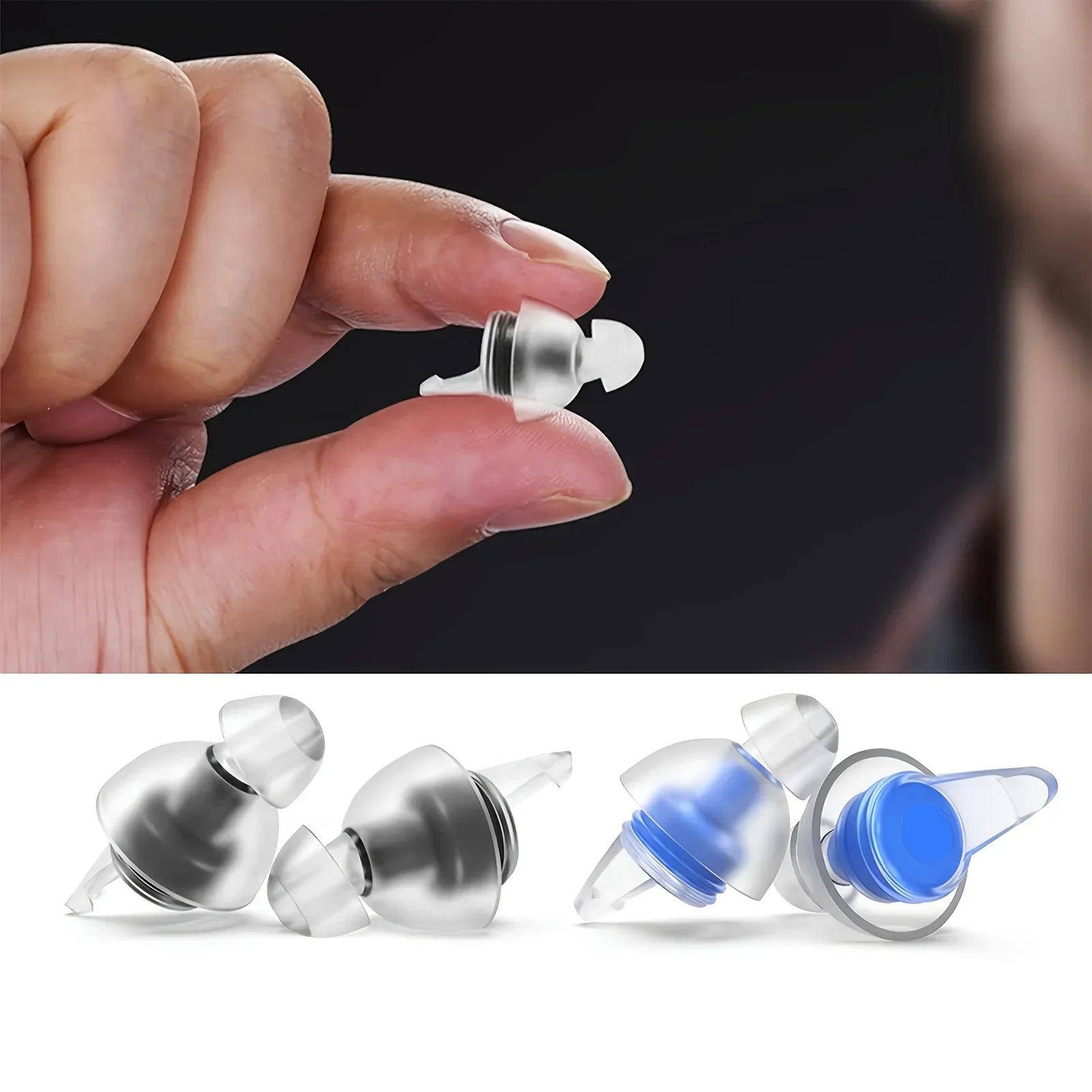 Silicone High Fidelity Concert Ear Plugs for Noise Cancelling Reusable Musicians Motorcycles Sleeping Work, Study, Swim