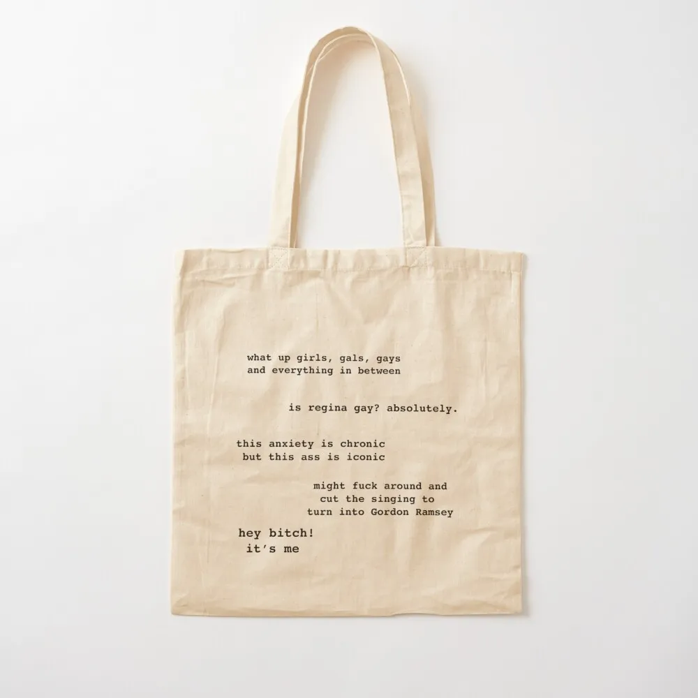 

Renee Rapp quotes Tote Bag Women's shopper cloth bag woman Lady bag canvas shopping