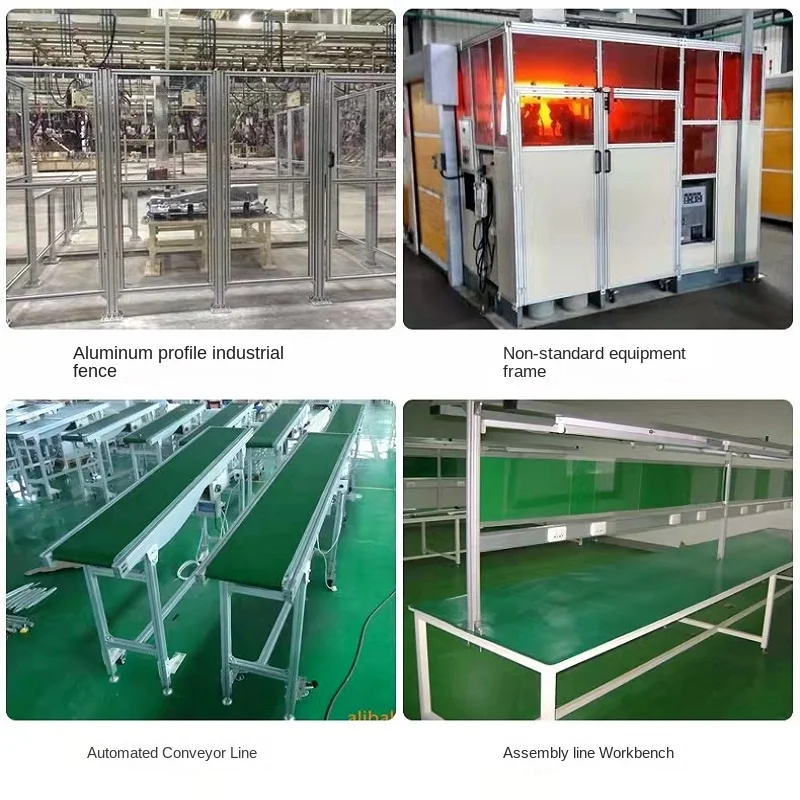 1PC European Standard 4040 Plum Blossom Hole Double Slot Aluminum Profile Assembly Line Automated Fish Tank Frame 40x40 for CNC image 4