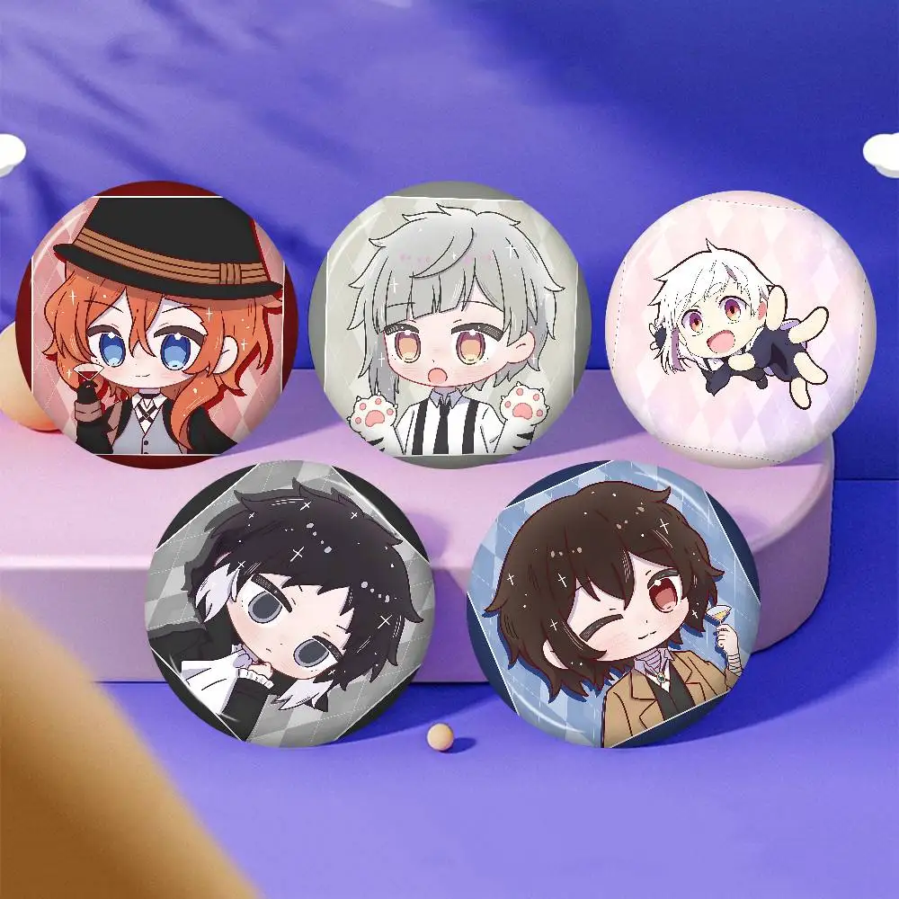 Anime Bungo Stray Dogs Creative Tinplate Soft Button Pins Animal Icon Brooch Lapel Backpack Badge Accessories Pin