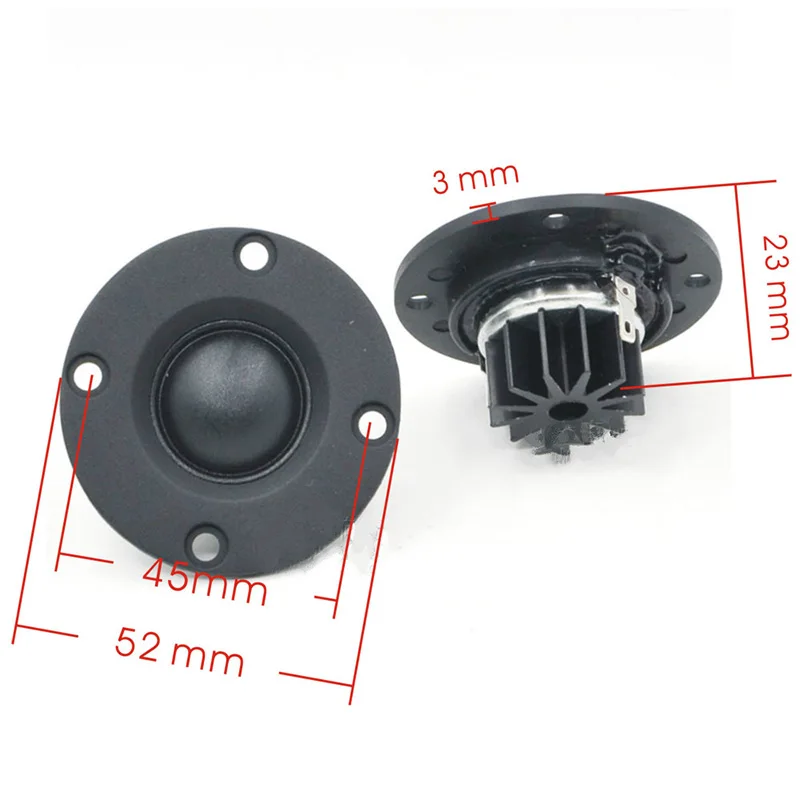 Imagem -04 - Alto-falantes de Áudio Portáteis com Dissipador Hifi Treble Speaker Unit Soft Dome Silk Film 52 Milímetros Tweeter Ohm 30w Pcs