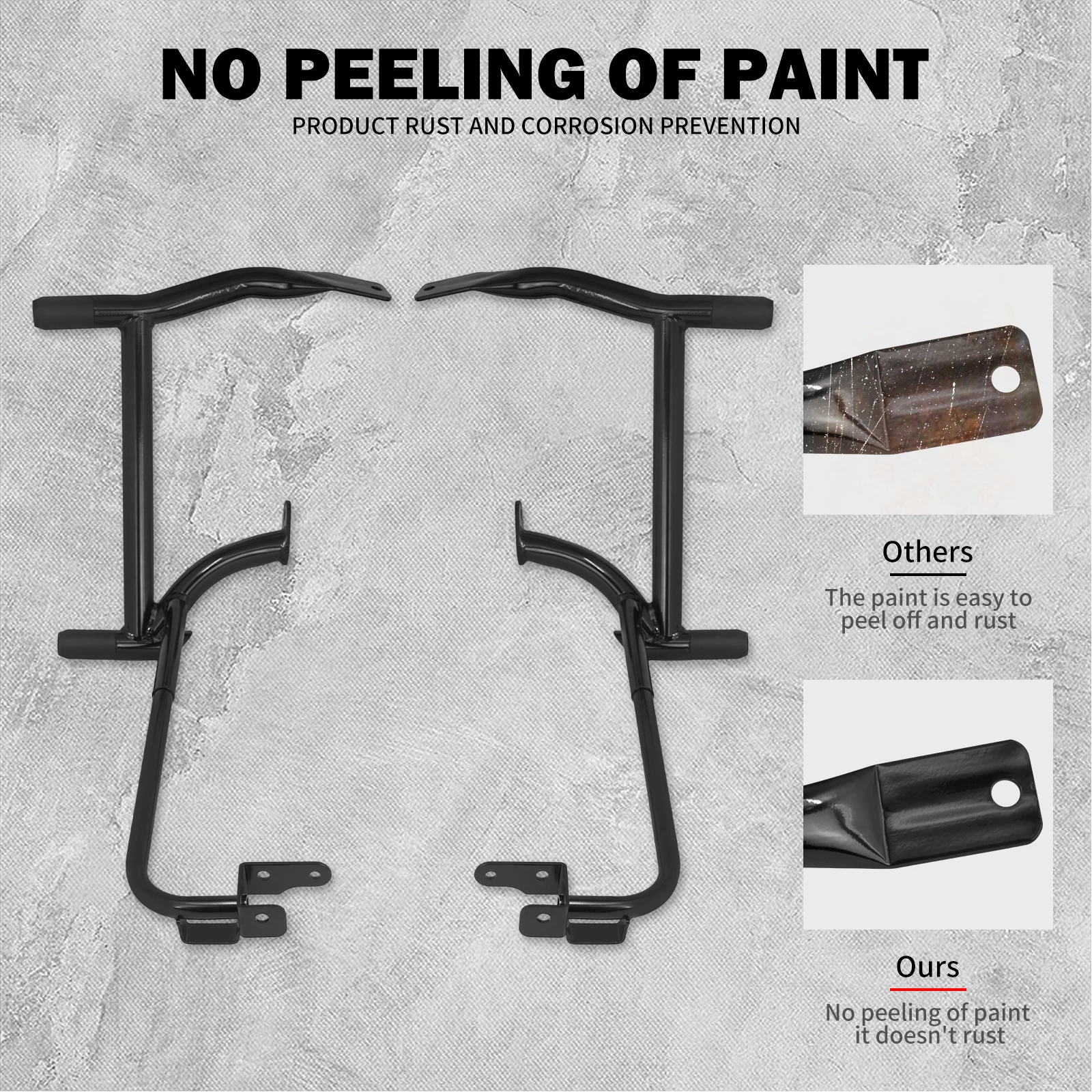 Motorcycle Rear Saddlebags Guards Crash Bars Rail Bracket Kit For Harley Touring Electra Street Road Glide 14-Later FLHRXS FLHT