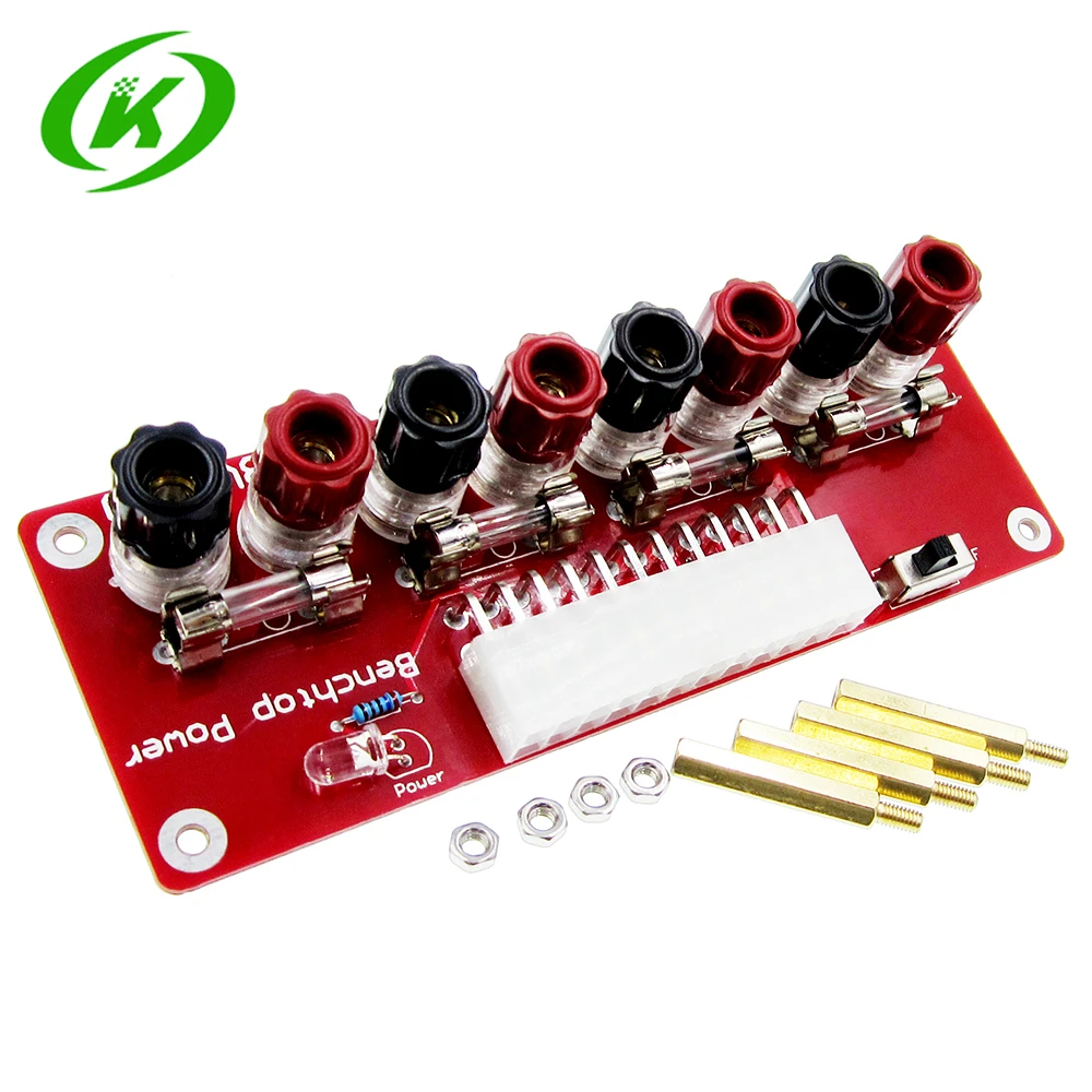 New Arrival Electric Circuit 24Pins ATX Benchtop Computer Power Supply Breakout board DC plug connector