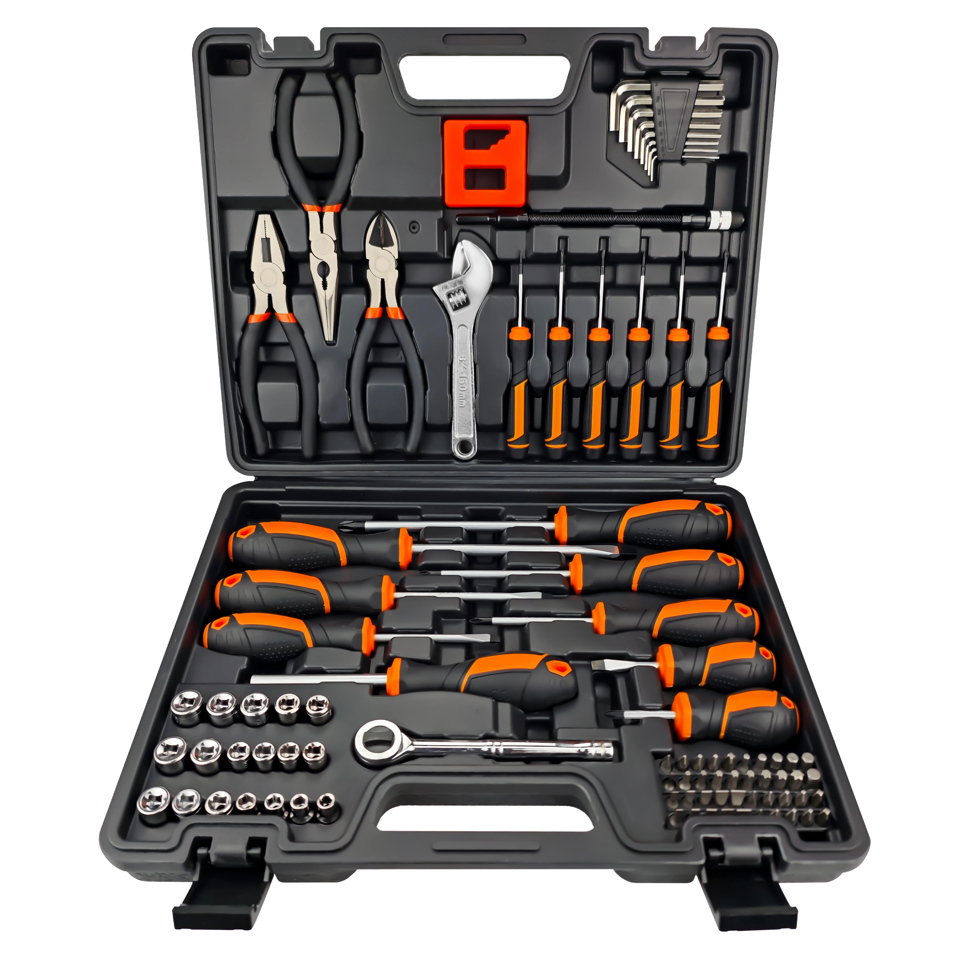 

Набор ручных инструментов общего назначения из 88 предметов с кейсом для офиса, дома, гаража, базового ремонта, праздничный подарок