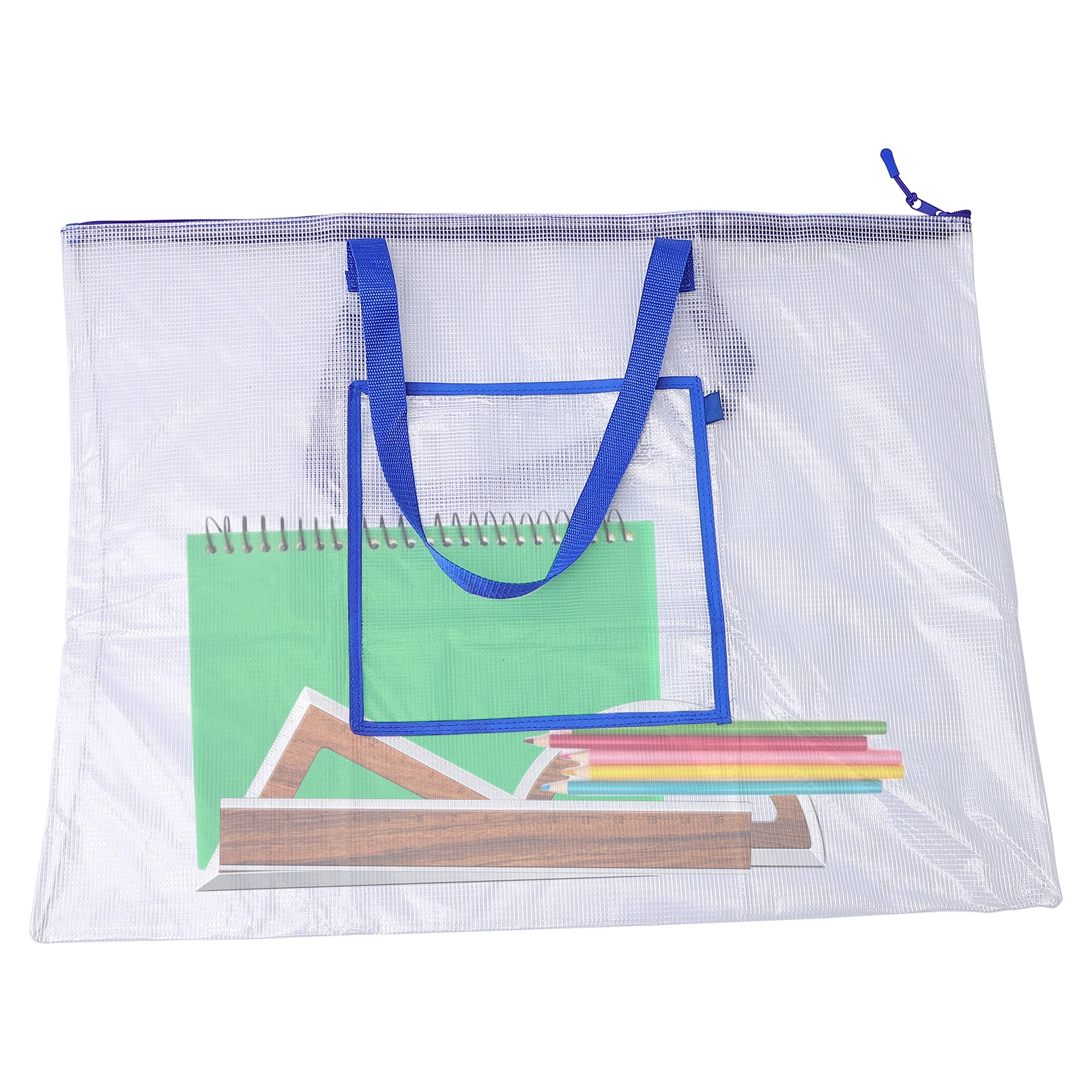 

Large Transparent Art Portfolio Bag Heavy Duty Pvc Waterproof Dustproof Clear Storage For Posters Bulletin Board Projects