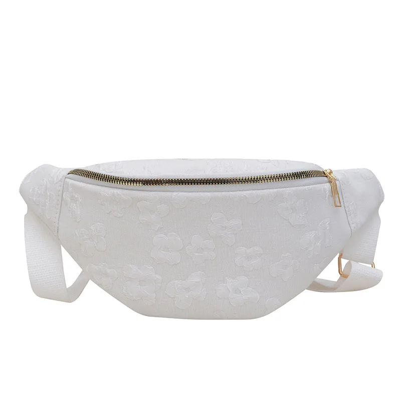 Men's Waist Pack Unisex Waterproof Runing Crossbody Bag Flower Printed Packs Trip Shoulder Chest Bag Teenager Cycling Belt Pouch