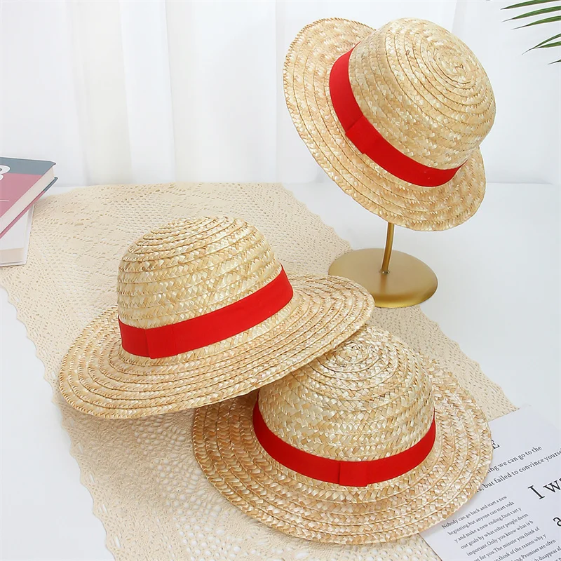 31-35CM Anime Strohhut für Festivals, Partys und Cosplay, Sonnenschutz-Hut, Eltern-Kind Sommer-Sonnenhut für Männer und Frauen – Detail 10
