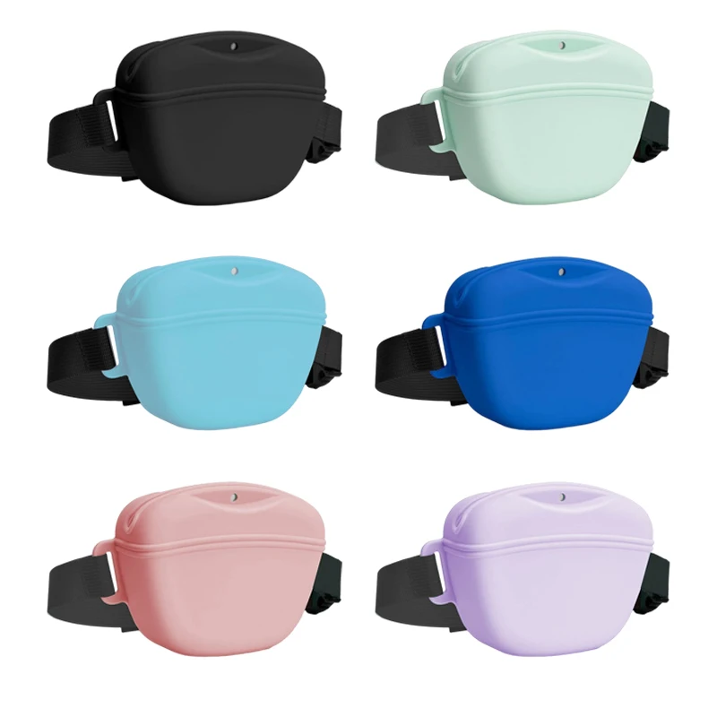 مستلزمات الحيوانات الأليفة سيليكون الكلاب علاج حقيبة الحيوانات الأليفة المحمولة تدريب الكلاب الخصر حقيبة في الهواء الطلق المغذية جرو وجبة خفيفة مكافأة حقيبة التخزين مع حزام #2