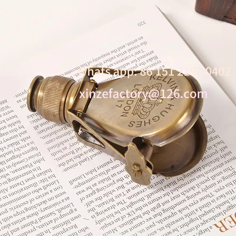 

Customizable mosiężny monokularowy ornament pulpit Mini teleskop mosiężne rzemiosło dekoracja wnętrz