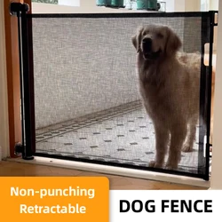 Retractable Non-punching dog fence, Dog door, Indoor Stairway Non-punching Children's fence, Cat fence, Pet fence