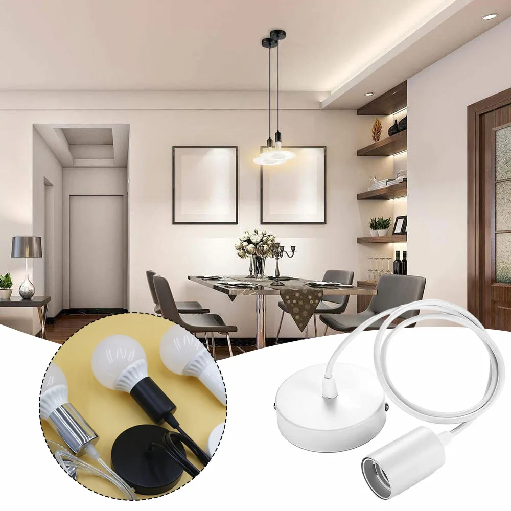 

Hanging 4a Lamp Holder For E27 Screw Personalized Bendable Bulb Socket For Halloween DIY Living Room Lighting Decoration